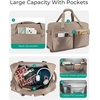 image:imageBAGSMART 40L Rolling Duffle Bag with Wheels and Handle TSA Carry On Bags for Travel with Shoe Compartment CharcoalBeige