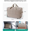 image:imageBAGSMART 40L Rolling Duffle Bag with Wheels and Handle TSA Carry On Bags for Travel with Shoe Compartment CharcoalCandy Pink