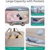 image:imageBAGSMART 40L Rolling Duffle Bag with Wheels and Handle TSA Carry On Bags for Travel with Shoe Compartment CharcoalCandy Pink