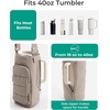 image:imageBAGSMART 40oz Water Bottle Holder with Strap Quilted Crossbody Purse Drink Carrier Gym Accessories for WomenCamel