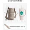 image:imageBAGSMART 40oz Water Bottle Holder with Strap Quilted Crossbody Purse Drink Carrier Gym Accessories for WomenChocolate
