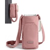 image:imageBAGSMART 40oz Water Bottle Holder with Strap Quilted Crossbody Purse Drink Carrier Gym Accessories for WomenCoral