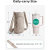 image:imageBAGSMART 40oz Water Bottle Holder with Strap Quilted Crossbody Purse Drink Carrier Gym Accessories for WomenCoral