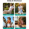 image:imageBAGSMART 40oz Water Bottle Holder with Strap Quilted Crossbody Purse Drink Carrier Gym Accessories for WomenIvory