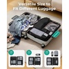 image:imageBAGSMART 6 Set 4 Set2 Set Compression Packing Cubes for Travel Lightweight Luggage Organizer Bags Durable Space Saver Bags Travel EssentialsA Black