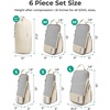 image:imageBAGSMART 6 Set 4 Set2 Set Compression Packing Cubes for Travel Lightweight Luggage Organizer Bags Durable Space Saver Bags Travel EssentialsAntique White
