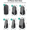 image:imageBAGSMART 6 Set 4 Set2 Set Compression Packing Cubes for Travel Lightweight Luggage Organizer Bags Durable Space Saver Bags Travel EssentialsBlack