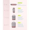 image:imageBAGSMART 6 Set 4 Set2 Set Compression Packing Cubes for Travel Lightweight Luggage Organizer Bags Durable Space Saver Bags Travel EssentialsBrier Rose4 PCS