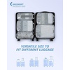 image:imageBAGSMART 6 Set 4 Set2 Set Compression Packing Cubes for Travel Lightweight Luggage Organizer Bags Durable Space Saver Bags Travel EssentialsCamouflage Grey