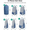 image:imageBAGSMART 6 Set 4 Set2 Set Compression Packing Cubes for Travel Lightweight Luggage Organizer Bags Durable Space Saver Bags Travel EssentialsDja Vu Blue