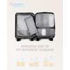 image:imageBAGSMART 6 Set 4 Set2 Set Compression Packing Cubes for Travel Lightweight Luggage Organizer Bags Durable Space Saver Bags Travel EssentialsGrey