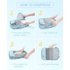 image:imageBAGSMART 6 Set 4 Set2 Set Compression Packing Cubes for Travel Lightweight Luggage Organizer Bags Durable Space Saver Bags Travel EssentialsLight Blue