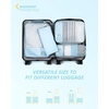 image:imageBAGSMART 6 Set 4 Set2 Set Compression Packing Cubes for Travel Lightweight Luggage Organizer Bags Durable Space Saver Bags Travel EssentialsLight Blue