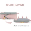 image:imageBAGSMART 6 Set 4 Set2 Set Compression Packing Cubes for Travel Lightweight Luggage Organizer Bags Durable Space Saver Bags Travel EssentialsLight Pink