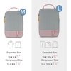 image:imageBAGSMART 6 Set 4 Set2 Set Compression Packing Cubes for Travel Lightweight Luggage Organizer Bags Durable Space Saver Bags Travel EssentialsLight Pink