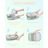 image:imageBAGSMART 6 Set 4 Set2 Set Compression Packing Cubes for Travel Lightweight Luggage Organizer Bags Durable Space Saver Bags Travel EssentialsLime Cream