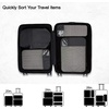 image:imageBAGSMART 6 Set 4 Set2 Set Compression Packing Cubes for Travel Lightweight Luggage Organizer Bags Durable Space Saver Bags Travel EssentialsMidnight Black