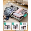 image:imageBAGSMART 6 Set 4 Set2 Set Compression Packing Cubes for Travel Lightweight Luggage Organizer Bags Durable Space Saver Bags Travel EssentialsMist Purple6 PCS