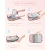 image:imageBAGSMART 6 Set 4 Set2 Set Compression Packing Cubes for Travel Lightweight Luggage Organizer Bags Durable Space Saver Bags Travel EssentialsMixBlush Sky