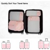 image:imageBAGSMART 6 Set 4 Set2 Set Compression Packing Cubes for Travel Lightweight Luggage Organizer Bags Durable Space Saver Bags Travel EssentialsPink