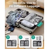 image:imageBAGSMART 6 Set 4 Set2 Set Compression Packing Cubes for Travel Lightweight Luggage Organizer Bags Durable Space Saver Bags Travel EssentialsStorm Front Grey