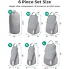 image:imageBAGSMART 6 Set 4 Set2 Set Compression Packing Cubes for Travel Lightweight Luggage Organizer Bags Durable Space Saver Bags Travel EssentialsStorm Front Grey