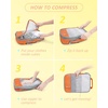 image:imageBAGSMART 6 Set 4 Set2 Set Compression Packing Cubes for Travel Lightweight Luggage Organizer Bags Durable Space Saver Bags Travel EssentialsSunset Orange