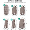 image:imageBAGSMART 6 Set 4 Set2 Set Compression Packing Cubes for Travel Lightweight Luggage Organizer Bags Durable Space Saver Bags Travel EssentialsTwilight Leopard