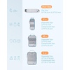 image:imageBAGSMART 6 Set 4 Set2 Set Compression Packing Cubes for Travel Lightweight Luggage Organizer Bags Durable Space Saver Bags Travel EssentialsWhite  Blue