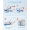 image:imageBAGSMART 6 Set 4 Set2 Set Compression Packing Cubes for Travel Lightweight Luggage Organizer Bags Durable Space Saver Bags Travel EssentialsWhite  Blue