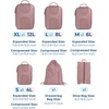 image:imageBAGSMART 6 Set Compression Packing Cubes Travel Luggage Organizer Bags01Dusty Pink