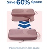 image:imageBAGSMART 6 Set Compression Packing Cubes Travel Luggage Organizer Bags01Dusty Pink