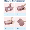 image:imageBAGSMART 6 Set Compression Packing Cubes Travel Luggage Organizer Bags01Dusty Pink