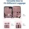 image:imageBAGSMART 6 Set Compression Packing Cubes Travel Luggage Organizer Bags01Dusty Pink