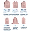 image:imageBAGSMART 6 Set Compression Packing Cubes Travel Luggage Organizer Bags02Baby Pink