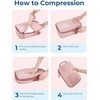 image:imageBAGSMART 6 Set Compression Packing Cubes Travel Luggage Organizer Bags02Baby Pink