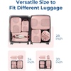image:imageBAGSMART 6 Set Compression Packing Cubes Travel Luggage Organizer Bags02Baby Pink