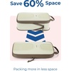 image:imageBAGSMART 6 Set Compression Packing Cubes Travel Luggage Organizer Bags02White Opal