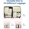 image:imageBAGSMART 6 Set Compression Packing Cubes Travel Luggage Organizer Bags02White Opal