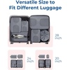image:imageBAGSMART 6 Set Compression Packing Cubes Travel Luggage Organizer Bags04Grey