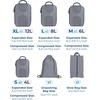 image:imageBAGSMART 6 Set Compression Packing Cubes Travel Luggage Organizer Bags04Grey