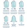 image:imageBAGSMART 6 Set Compression Packing Cubes Travel Luggage Organizer Bags06Sky Blue