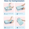 image:imageBAGSMART 6 Set Compression Packing Cubes Travel Luggage Organizer Bags06Sky Blue