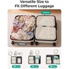 image:imageBAGSMART 6 Set Packing Cubes for Travel with Budget Airline Neck Pillow  Travel essentials Premium Taslan luggage organizers for all suitcases Ultimate budget airline hack 100 Personal item safeBlack