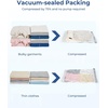 image:imageBAGSMART 8 Pcs Compression Packing Bags Set with 4 Pack Vacuum Bags Storage for Cruise Travel Essentials Handrolled Space Saver Vacuum Storage Bags Baby Pink