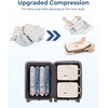 image:imageBAGSMART 8 Pcs Compression Packing Bags Set with 4 Pack Vacuum Bags Storage for Cruise Travel Essentials Handrolled Space Saver Vacuum Storage Bags Baby Pink