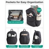 image:imageBAGSMART Backpack for Women Travel Backpack with Large Side Pocket 156 Inch Work College Backpack Purse Waterproof Business Teacher Laptop Bag Camel156 Inblack