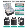 image:imageBAGSMART Backpack for Women Travel Backpack with Large Side Pocket 156 Inch Work College Backpack Purse Waterproof Business Teacher Laptop Bag Camel173 Inblack