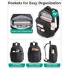 image:imageBAGSMART Backpack for Women Travel Backpack with Large Side Pocket 156 Inch Work College Backpack Purse Waterproof Business Teacher Laptop Bag Camel97 Inblack