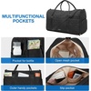 image:imageBAGSMART Black 40L Travel Duffle Bag with Shoes Compartment Carry On Weekender Overnight Bag for Men WomenBlack 40L
